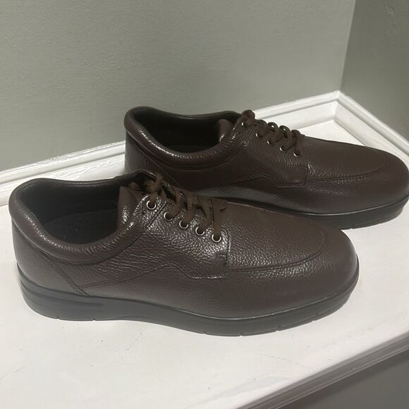 DREW Men’s Dk Brown Walker II Oxford Shoes with Brown Laces-size 13M - Picture 2 of 7